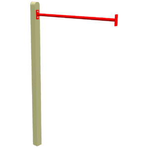Reckstange mit Pfosten